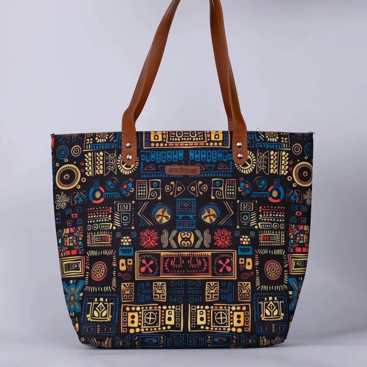 Blue Geometric No Back Zipper