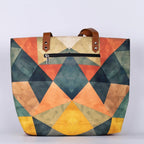 Multicolour Geometric Back Zipper