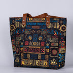 Blue Geometric No Back Zipper