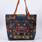 Blue Geometric No Back Zipper