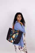 Black and Multicolour Back Zipper