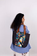 Black and Multicolour No Back Zipper
