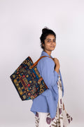 Blue Geometric No Back Zipper