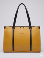 Mustard Black Modern Tote