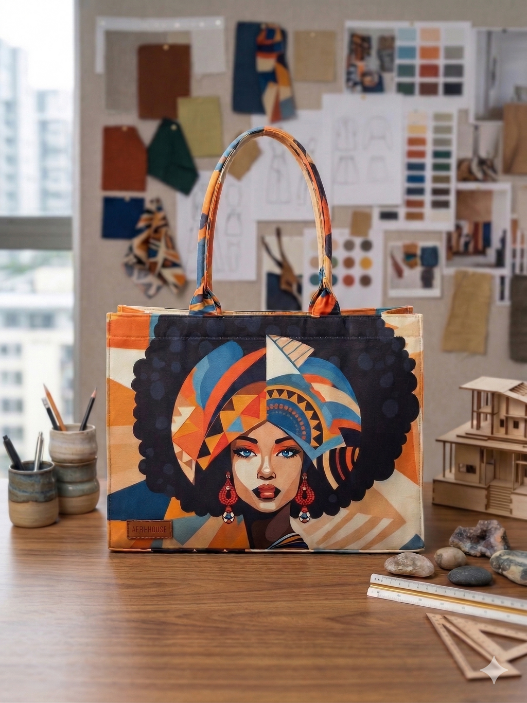 Opulent orange Power Tote Bag For women