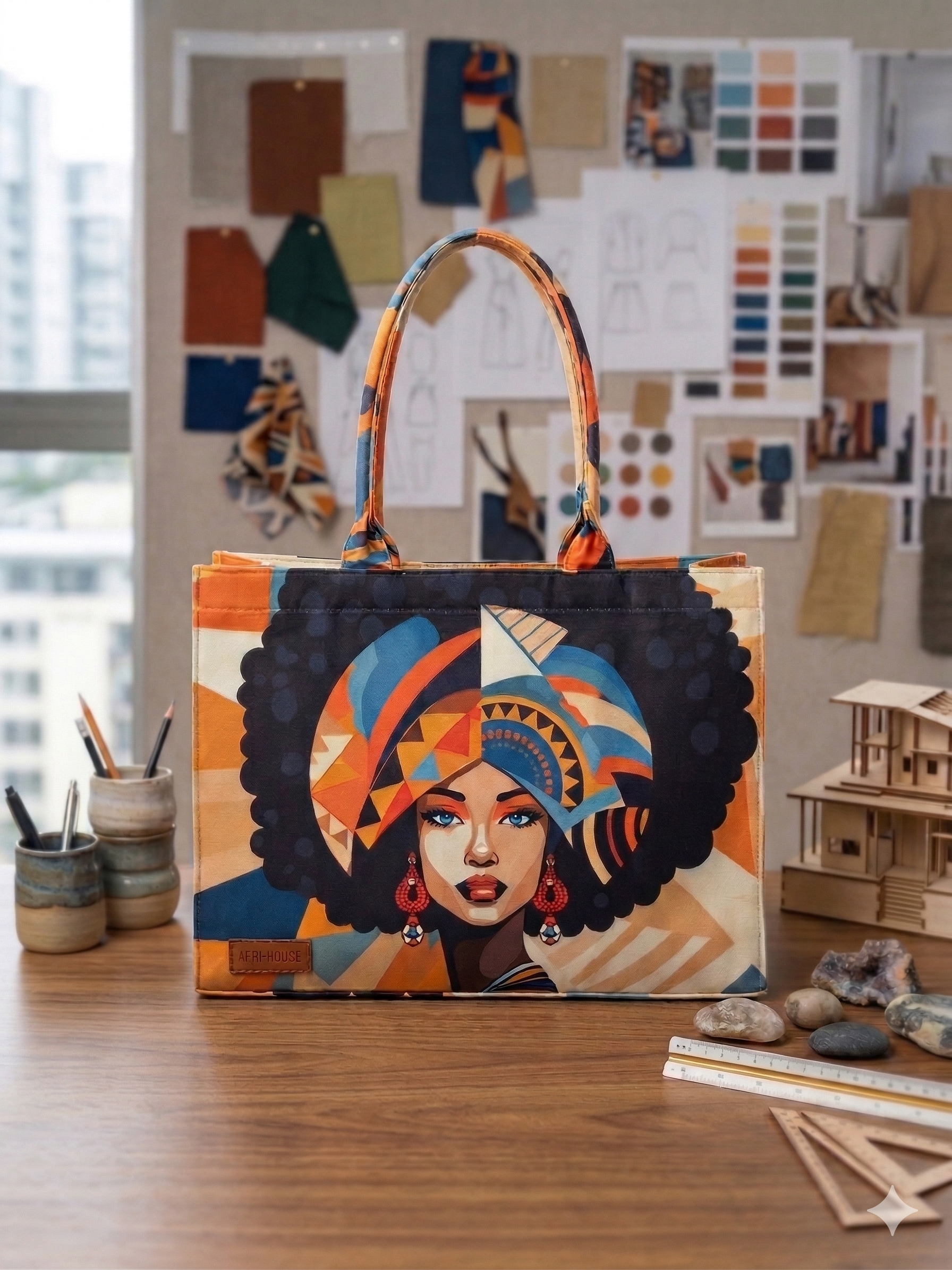 Opulent orange Power Tote Bag For women