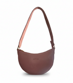 Salmon & Pink Premium Foam & Cfc Zipper Foam Half Moon Sling Bag For Women