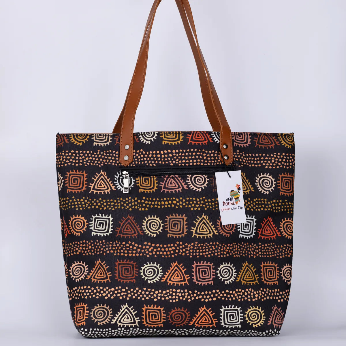 Peach and Brown Back Zipper