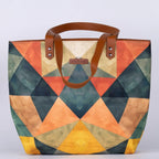 Multicolour Geometric No Back Zipper