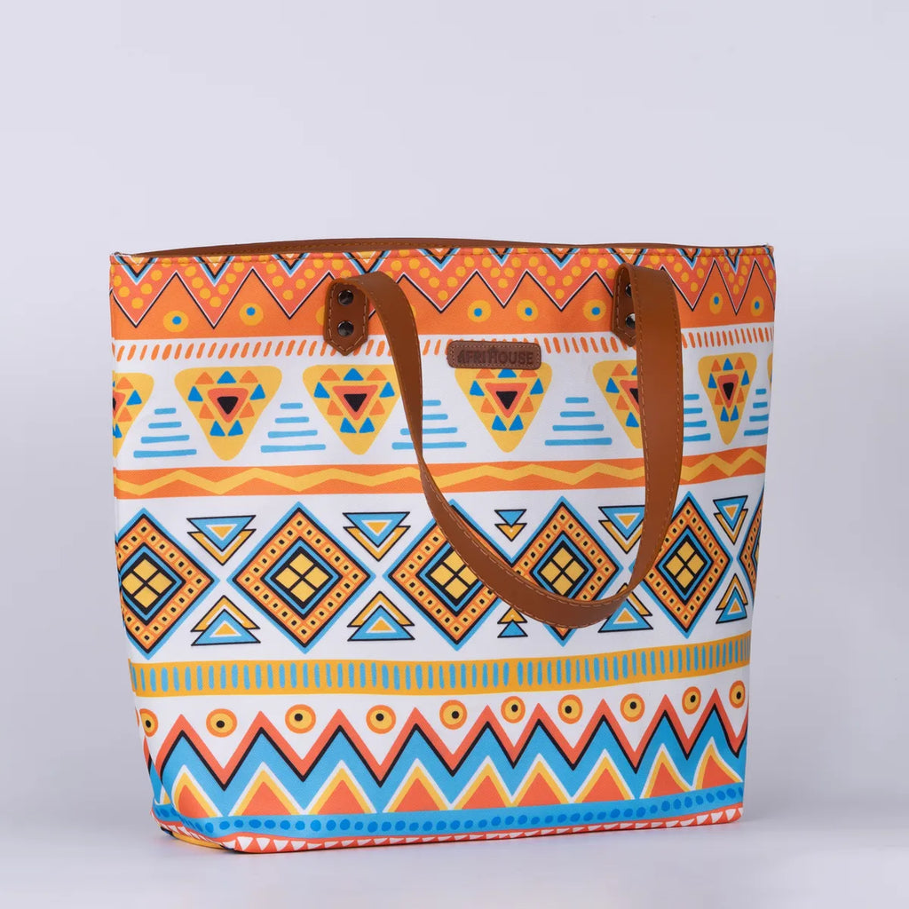 White and Orange Back Zipper