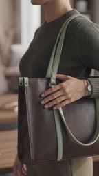Mustard Black Modern Tote