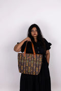 Black Geometric No Back Zipper